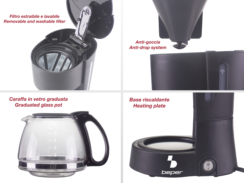 Macchina da caffè americana per uso domestico piccola macchina automatica  All-in-One dispositivo per la produzione di tè a goccia percolatore per