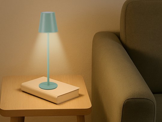 Lampada da tavolo ricaricabile AURA Salvia