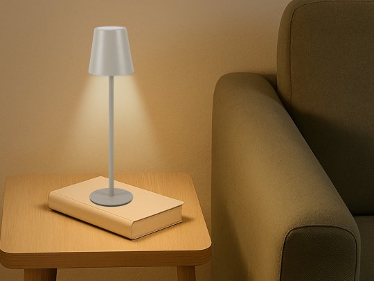 Lampada ricaricabile da tavolo AURA Tortora